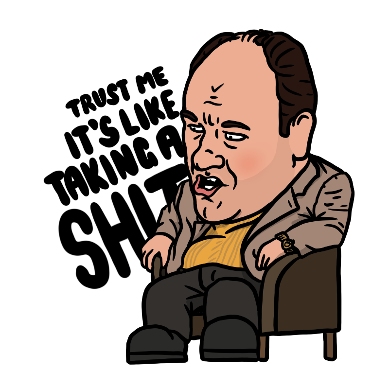 Therapy is a jerk off – Action Hero Stickers Store